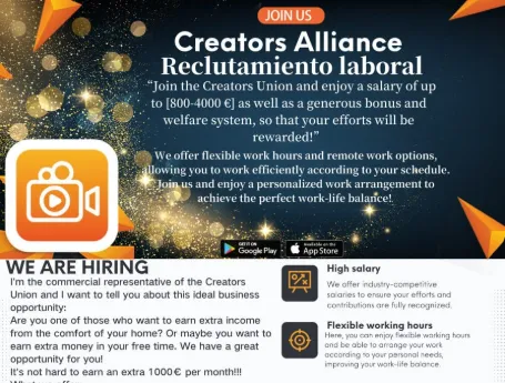 Creators Alliance Recruitment Advertisement