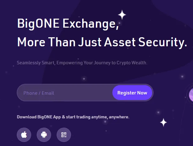 BigONE Exchange Crypto Platform Registration
