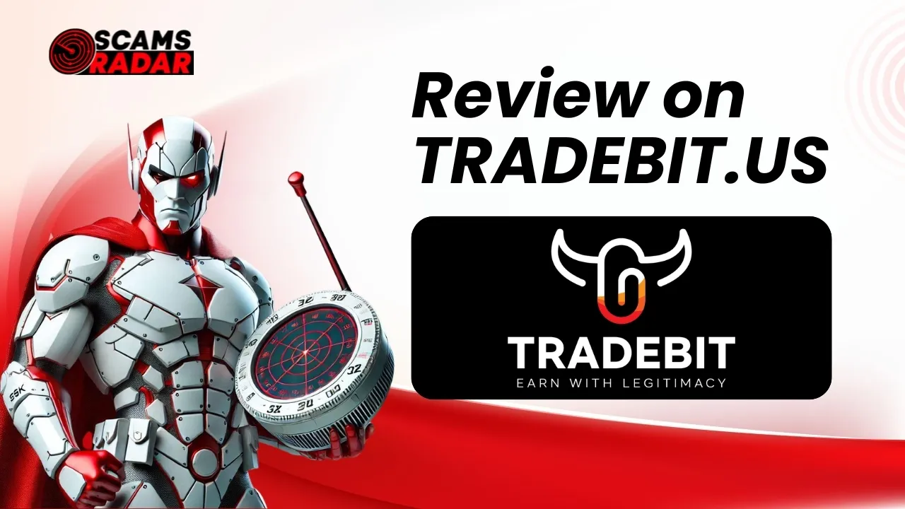 Scams Radar review on TradeBit.us highlighting legitimacy claims and scam analysis.