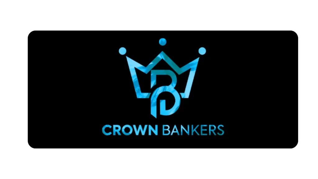 Crown Bankers logo in blue crown style