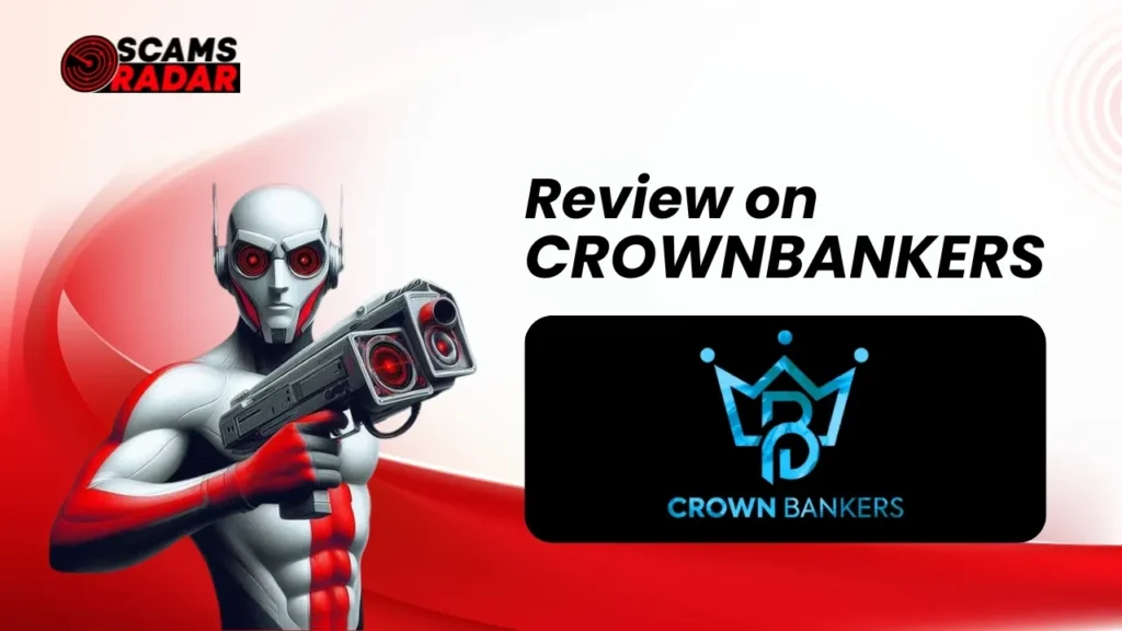 Crown Bankers Review by Scams Radar – Scam exposure banner