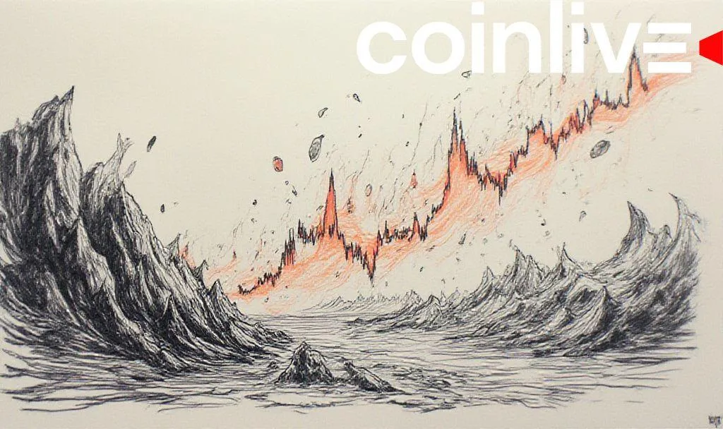 Artistic depiction of Ethereum market surge with ETF inflows, showing a rising chart amid stormy waves