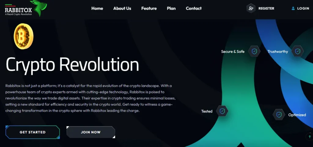 Rabbitox Crypto Revolution Homepage