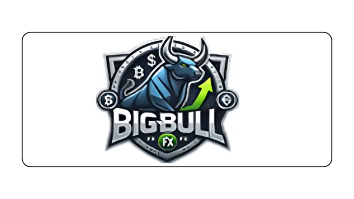 BigBullFX logo featuring a bull with dollar and bitcoin symbols