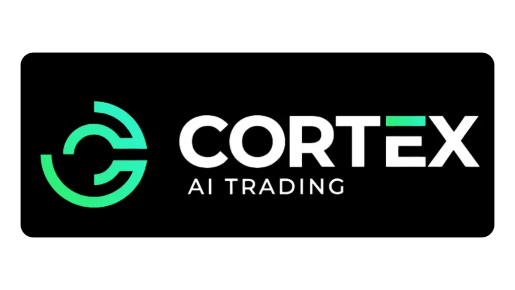 Cortex Trading - Official logo of Cortex AI Trading with green and white design on black background.