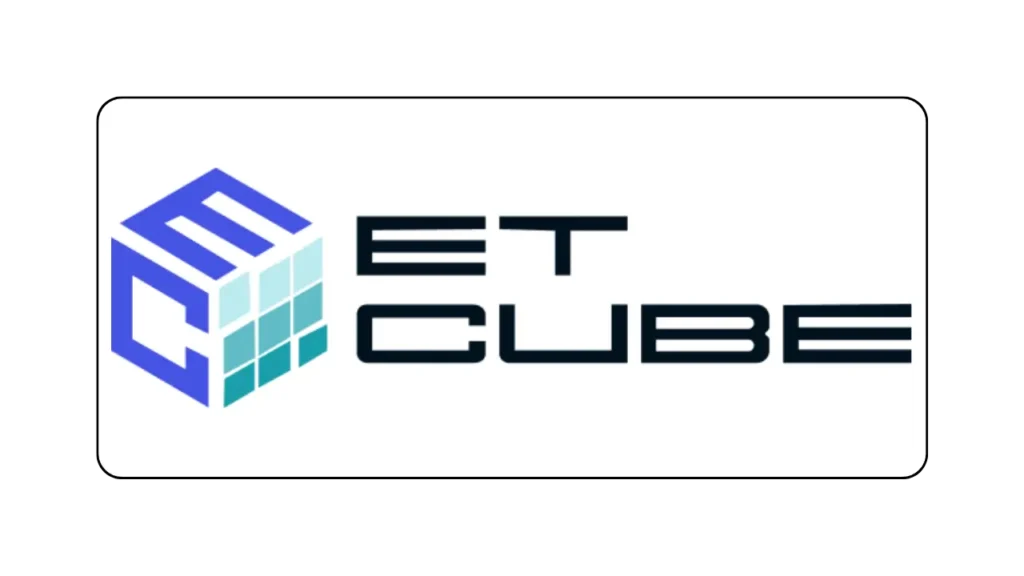 Cubeonex logo featuring ET Cube branding with a modern cube design