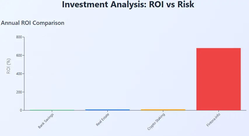 Fintora Annual ROI Comparison Chart with 600% ROI