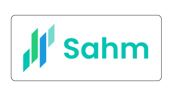 Sahm Capital Logo - Official Sahm Capital brand logo with green and blue geometric design.