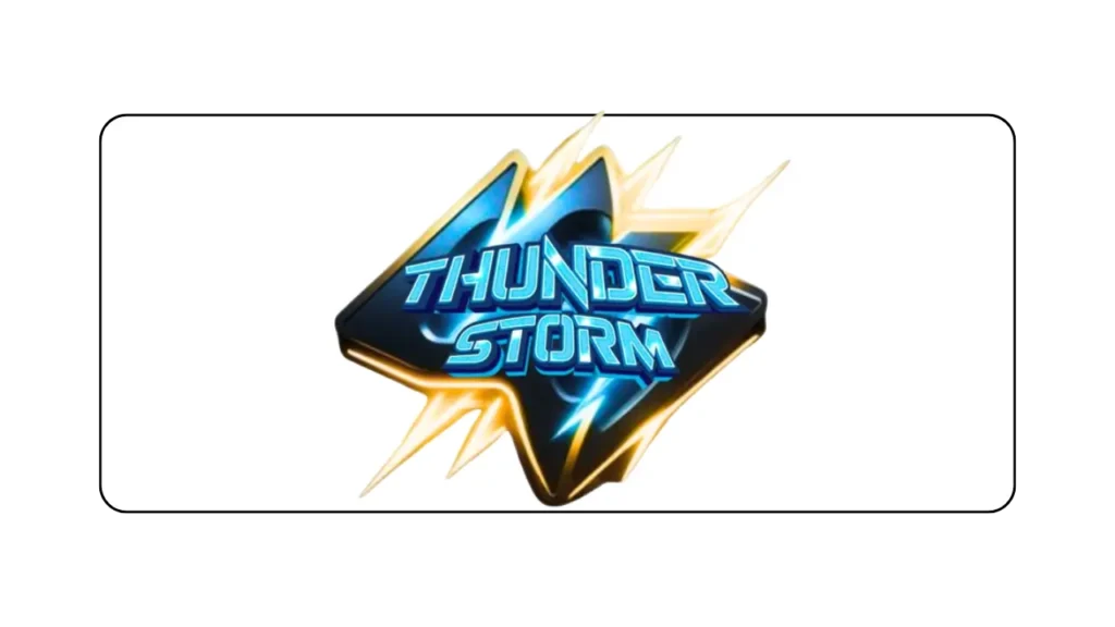 Thunder Storm logo with dynamic blue and gold design.