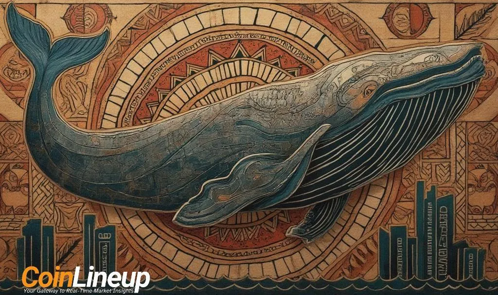 Stylized illustration of a Bitcoin whale symbolizing major crypto losses and market impact