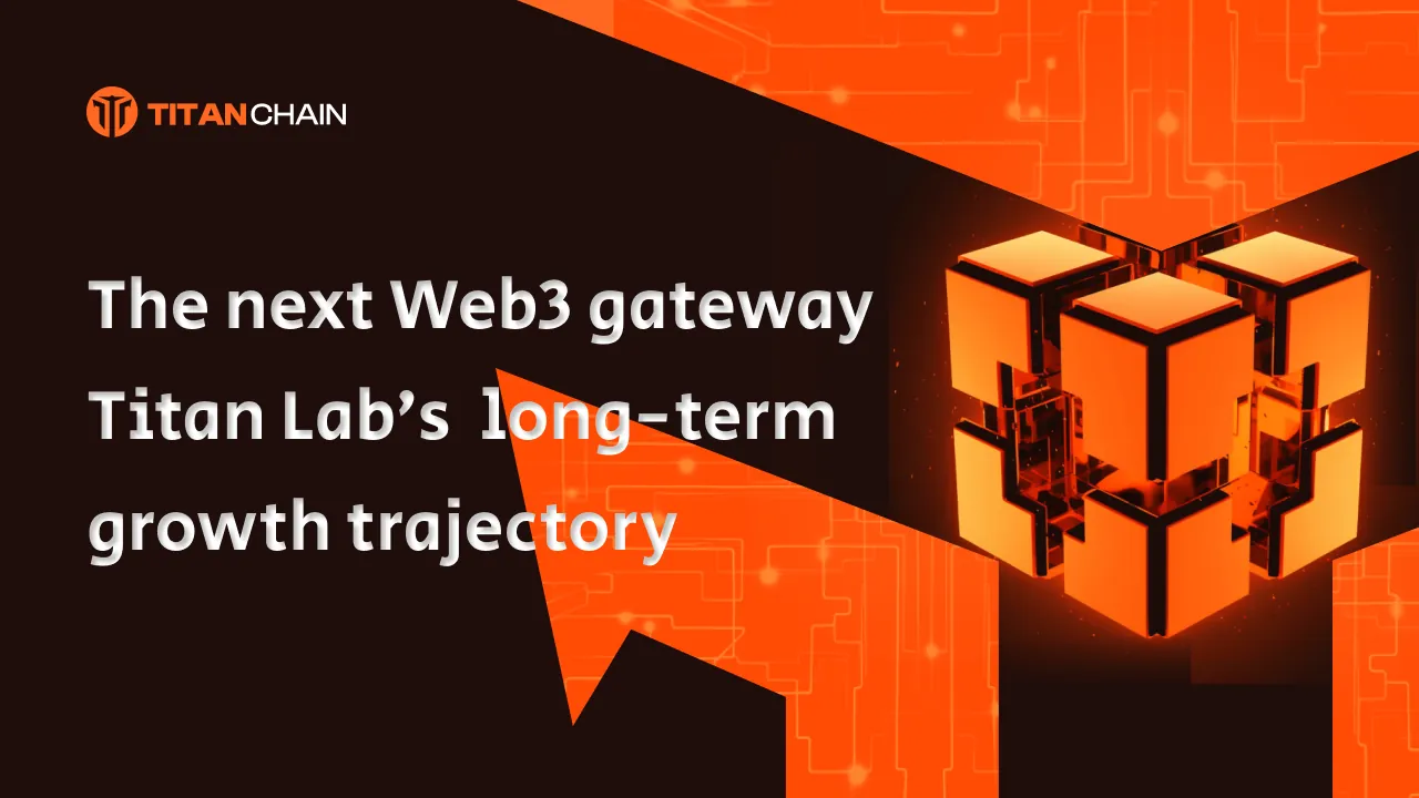 Titan Lab showcases its Web3 gateway vision with futuristic orange digital cube graphics