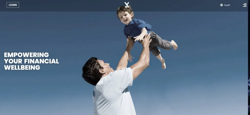 IconX empowering financial wellbeing - Father lifting child under clear sky
