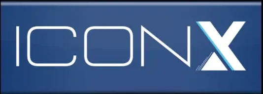 IconX logo design - Corporate emblem with brand identity and trade symbol