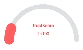 TrustScore of 11 out of 100 for AlfaVine Malaysia indicating low credibility