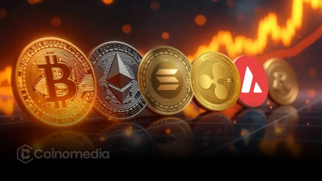 Leading altcoins like Bitcoin, Ethereum, Solana, Ripple, and Avalanche surge amid a bullish golden cross signal in crypto markets