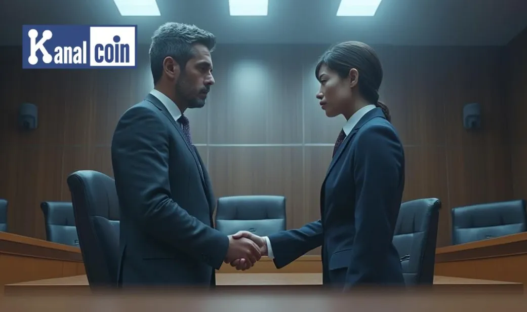 Legal courtroom scene representing the Samourai Wallet plea and its implications on Bitcoin privacy tools