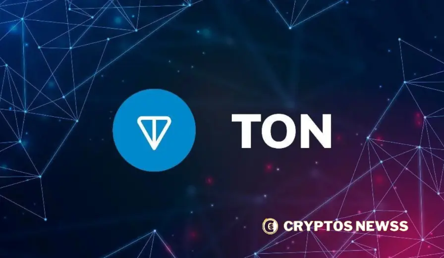 TON logo on digital background representing Toncoin staking and UAE Golden Visa controversy