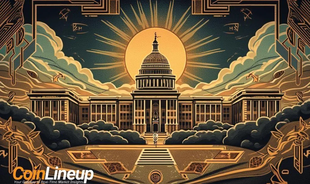 Illustration of the U.S. Capitol under rising sun, symbolizing a major regulatory shift in U.S. crypto policy
