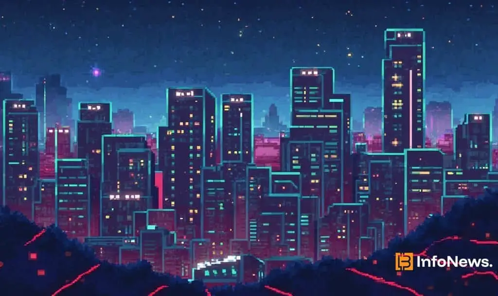 Arthur Hayes Altcoin Predictions showing futuristic crypto city 2028