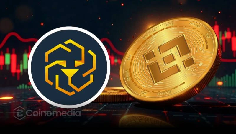 BNB and LEO cryptocurrency coins with market charts background, representing outperformance in the crypto market.