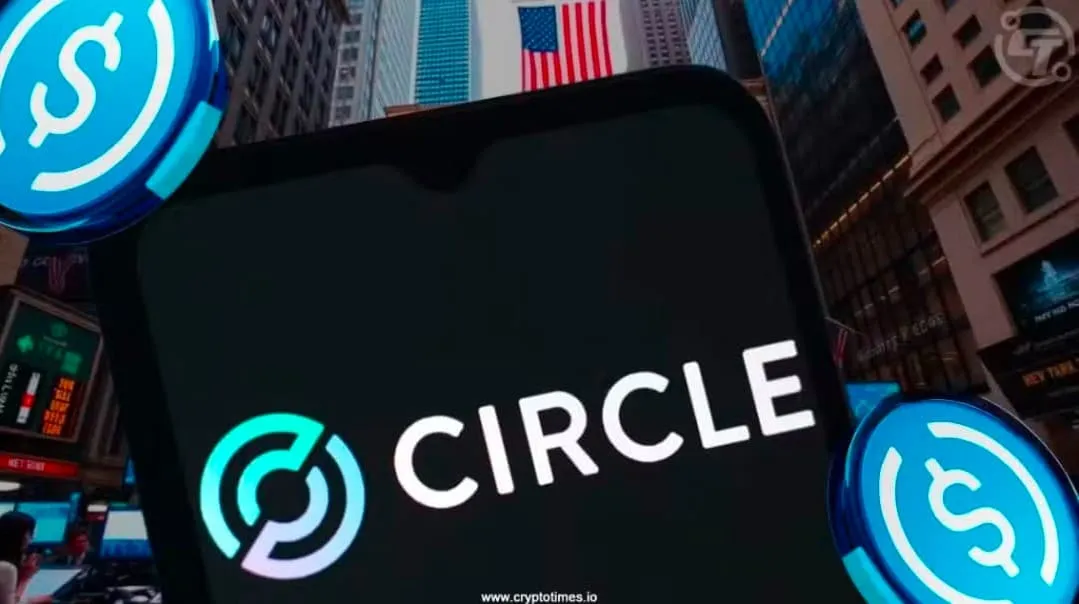 Circle logo with USDC coin visuals, representing Circle joining Binance-led GTR to boost secure USDC transfers.