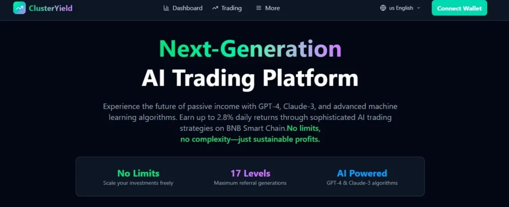 ClusterYield next-generation AI trading platform