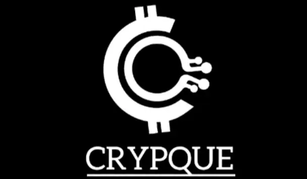 Crypque Logo with Digital Design