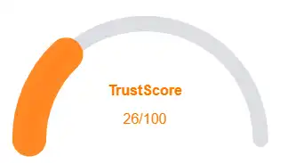 Crypque Trustscore Gauge with Low Rating (26/100)