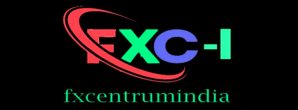 FXCentrumIndia logo with bold FXC-I text in red, green, and blue, and the word "fxcentrumindia" in green below.