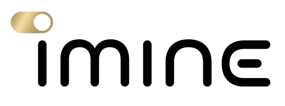 iMine Review official logo in black and gold design