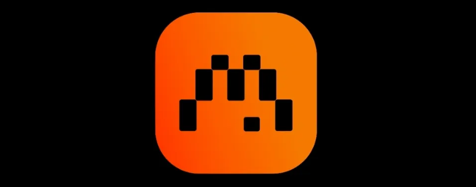 Official logo of Margin Space featuring a pixel-style orange emblem on a black background