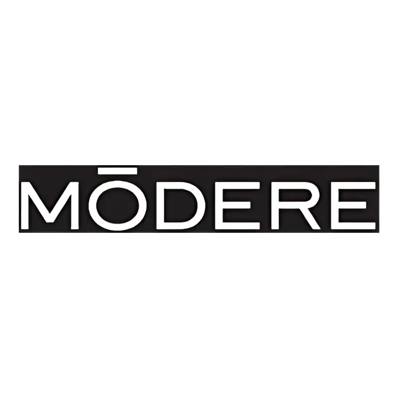 Modere company logo in black and white