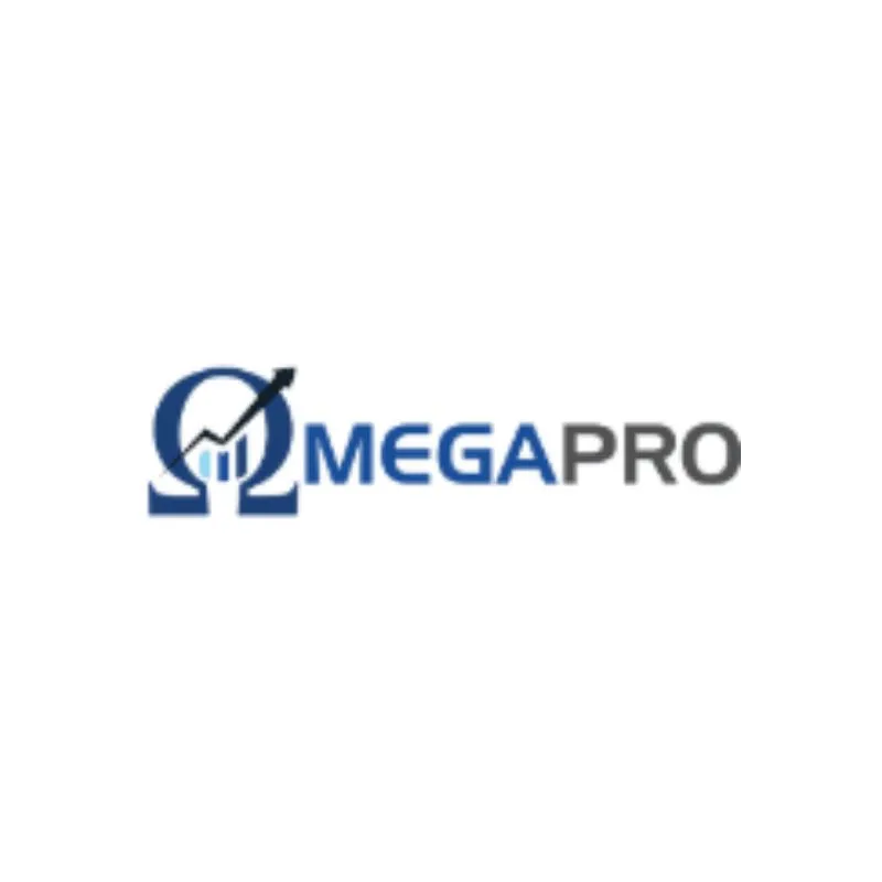 High-resolution OmegaPro logo with Omega symbol and upward arrow inside