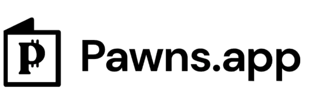 Pawns.app company logo featuring a dollar sign and modern design