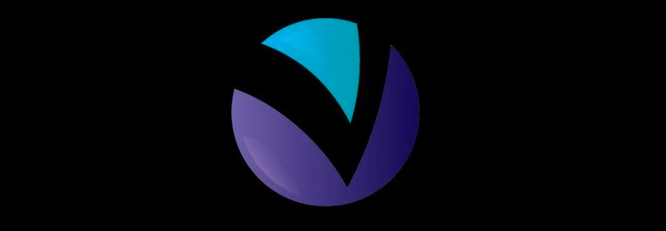 V-Malaysia logo with a modern design featuring a purple and blue color scheme