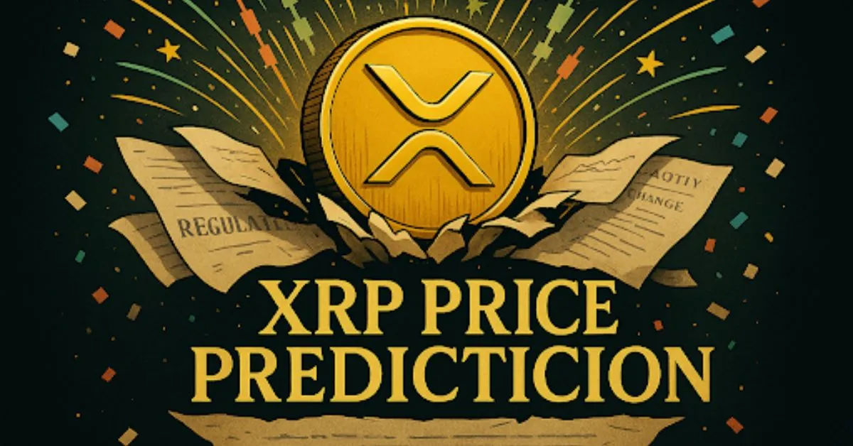 XRP coin illustration with price prediction text representing August 12 market resistance outlook
