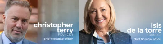 Christopher Terry CEO and Isis de la Torre CFO, founders and executives of company