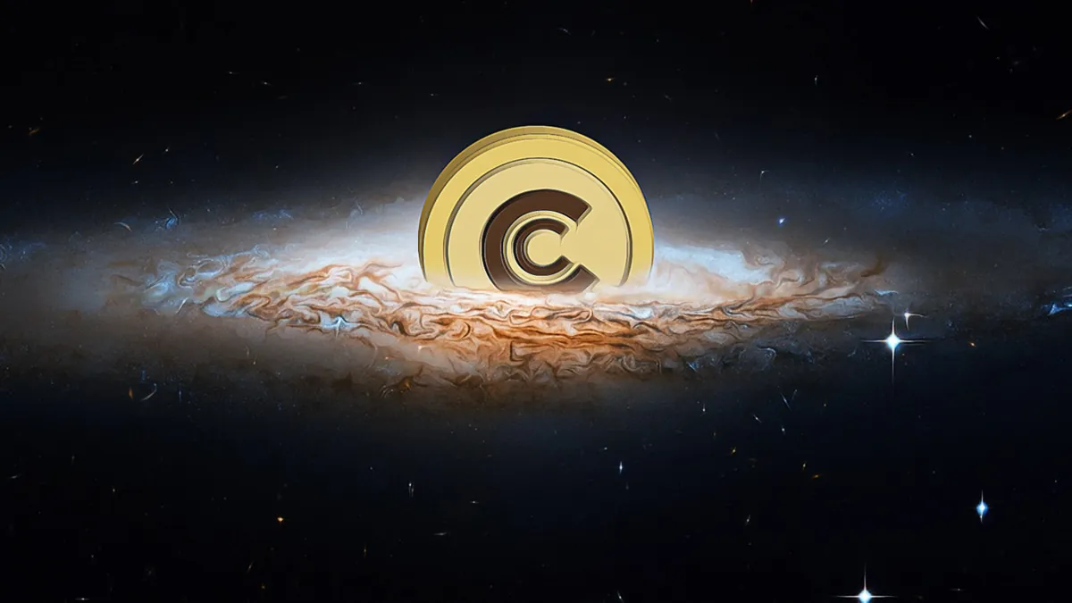 Digital coin in space symbolizing $23B crypto options expiration event testing market stability