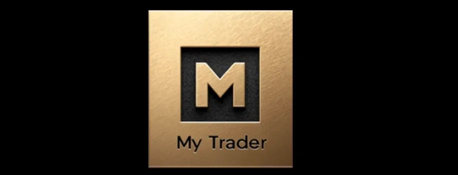MyTrader logo in gold and black design