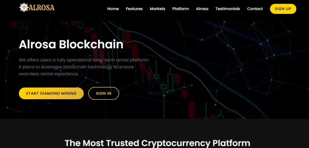 Alrosa Blockchain Platform offering long-term rental with blockchain technology for seamless user experience