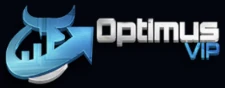 Optimus VIP official logo with bull and upward arrow design symbolizing trading and growth