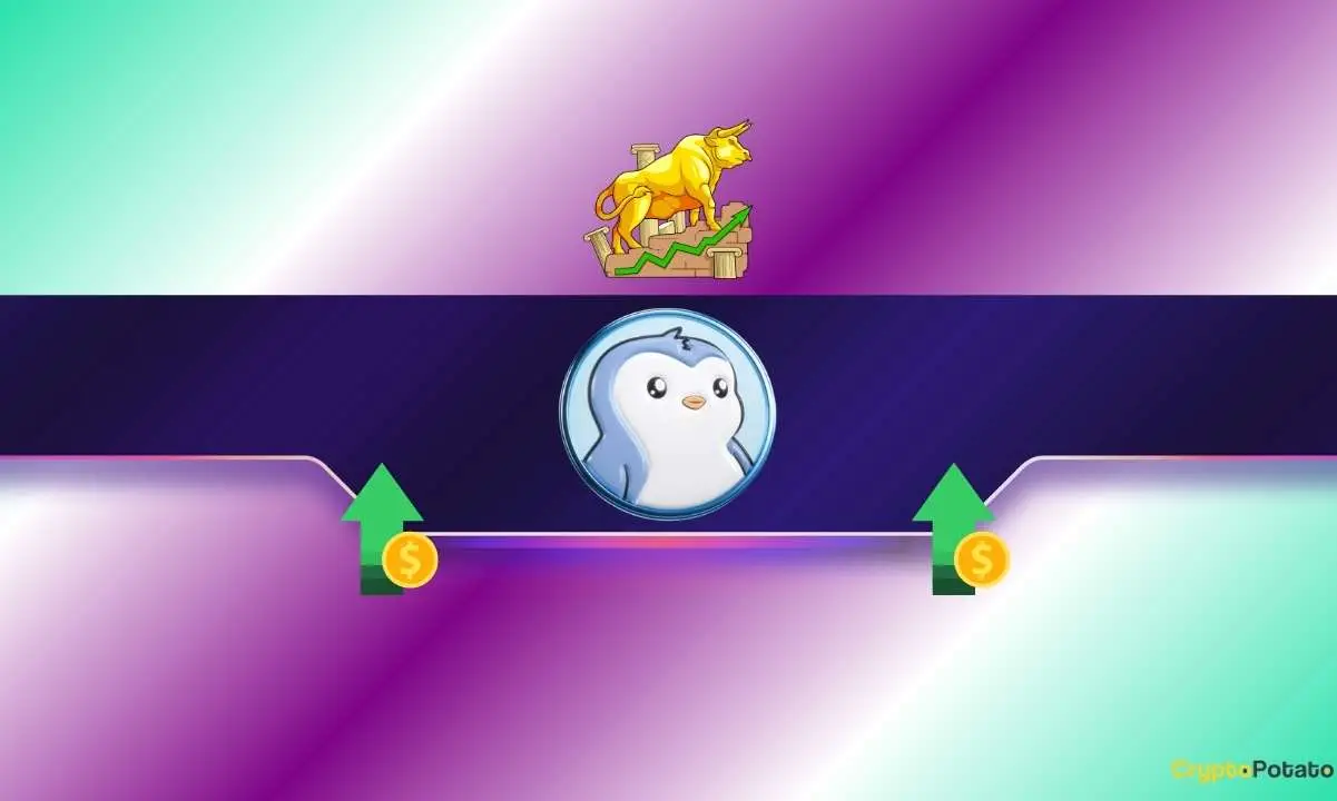 PENGU crypto signals reversal with TD Sequential and wedge breakout showing bullish trend