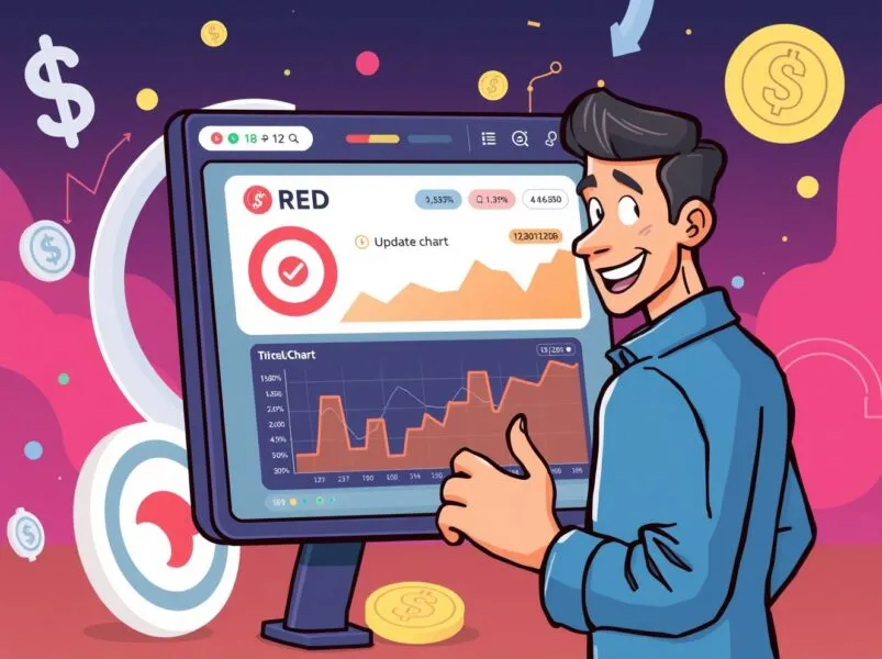Illustration showing Redstone circulation plan update with charts and RED token analysis