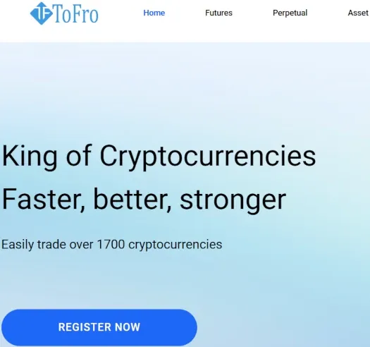 ToFro crypto platform screenshot linked to Ponzi scheme facing Nigeria SEC warning