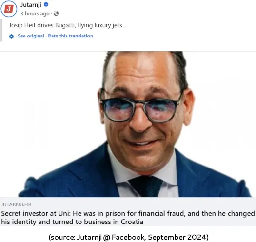 Josip Heit reportedly linked to financial fraud and luxury lifestyle claims in Croatia