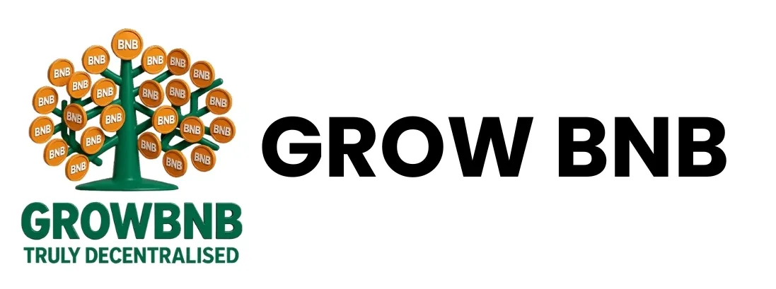 Grow BNB logo showing decentralized blockchain investment concept