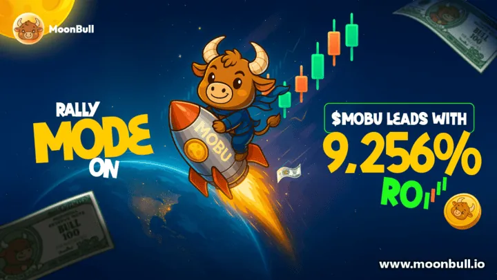 MoonBull ($MOBU) leads October with 9.256% ROI showing strong crypto rally performance