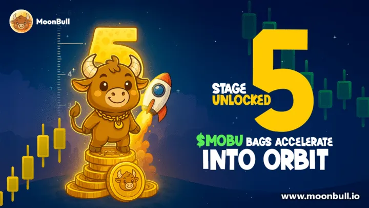 MoonBull ($MOBU) reaches Stage 5 presale as investors accelerate their bags into orbit