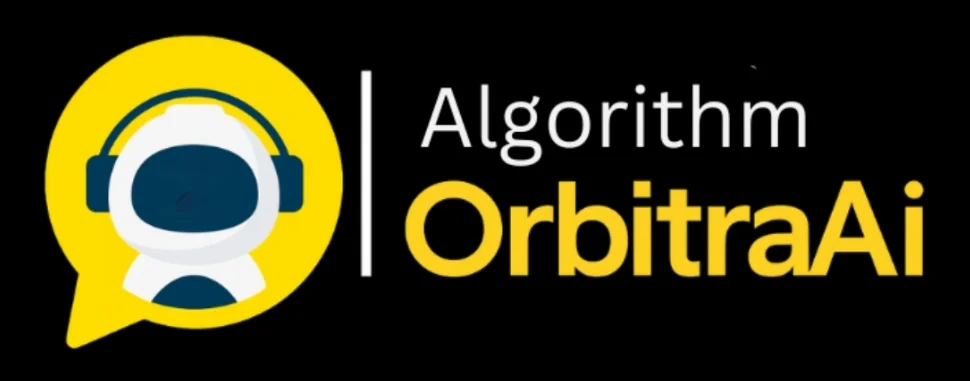 Orbitra AI logo featuring a space helmet with headphones, symbolizing AI-powered communication.