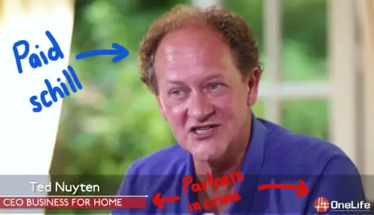 Ted Nuyten labeled as paid shill CEO of Business For Home in OneLife interview